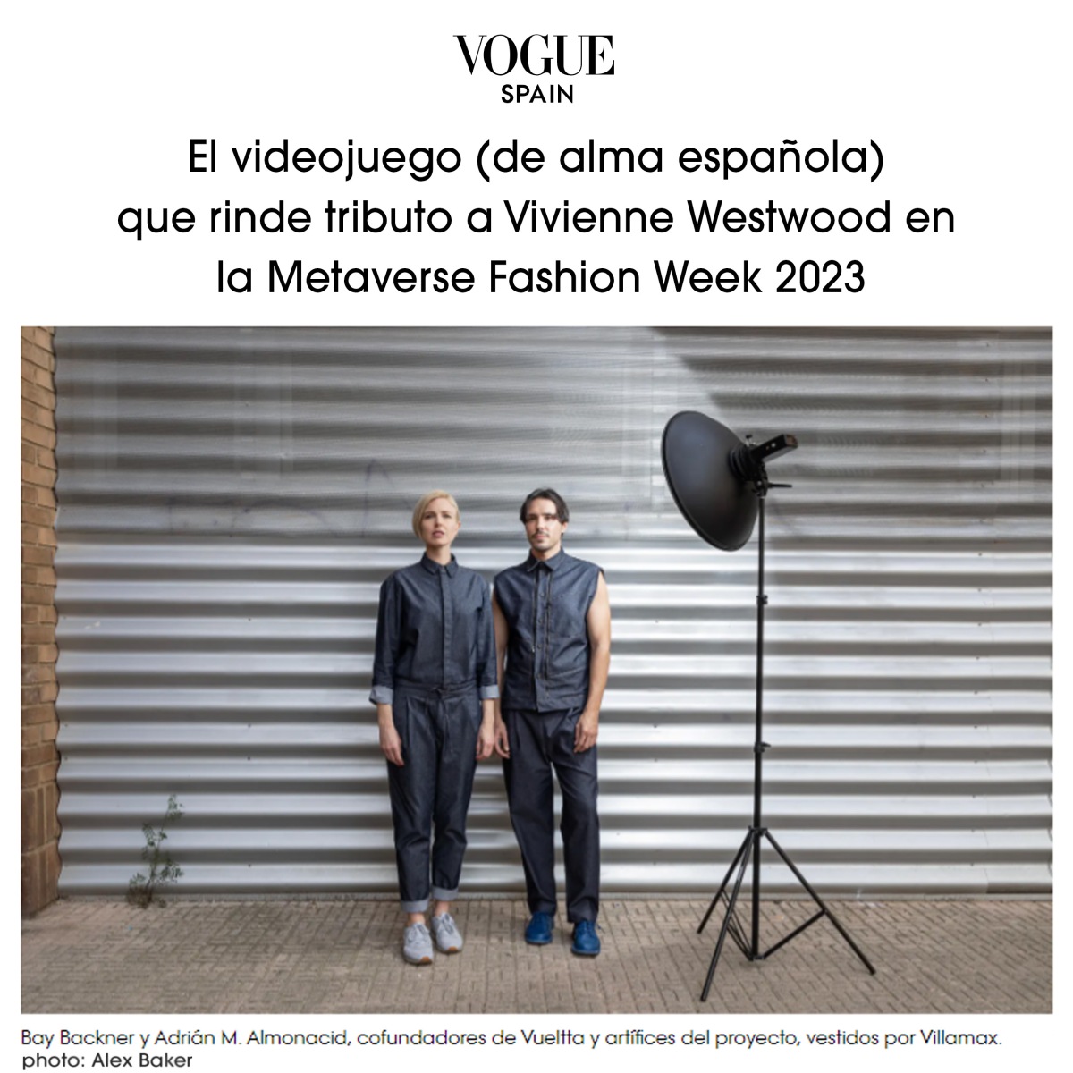 Vogue interviews Bay Backner and Adrián Martínez about their work with Vueltta
